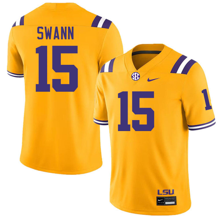 AJ Swann LSU Tigers Jersey,Louisiana State University Tigers Football Jersey-Gold